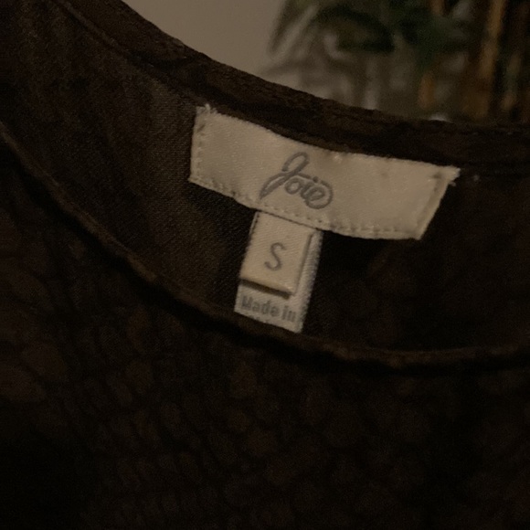 ⭐️joie 100% silk snake print deep olive green blouse⭐️ - Picture 3 of 4